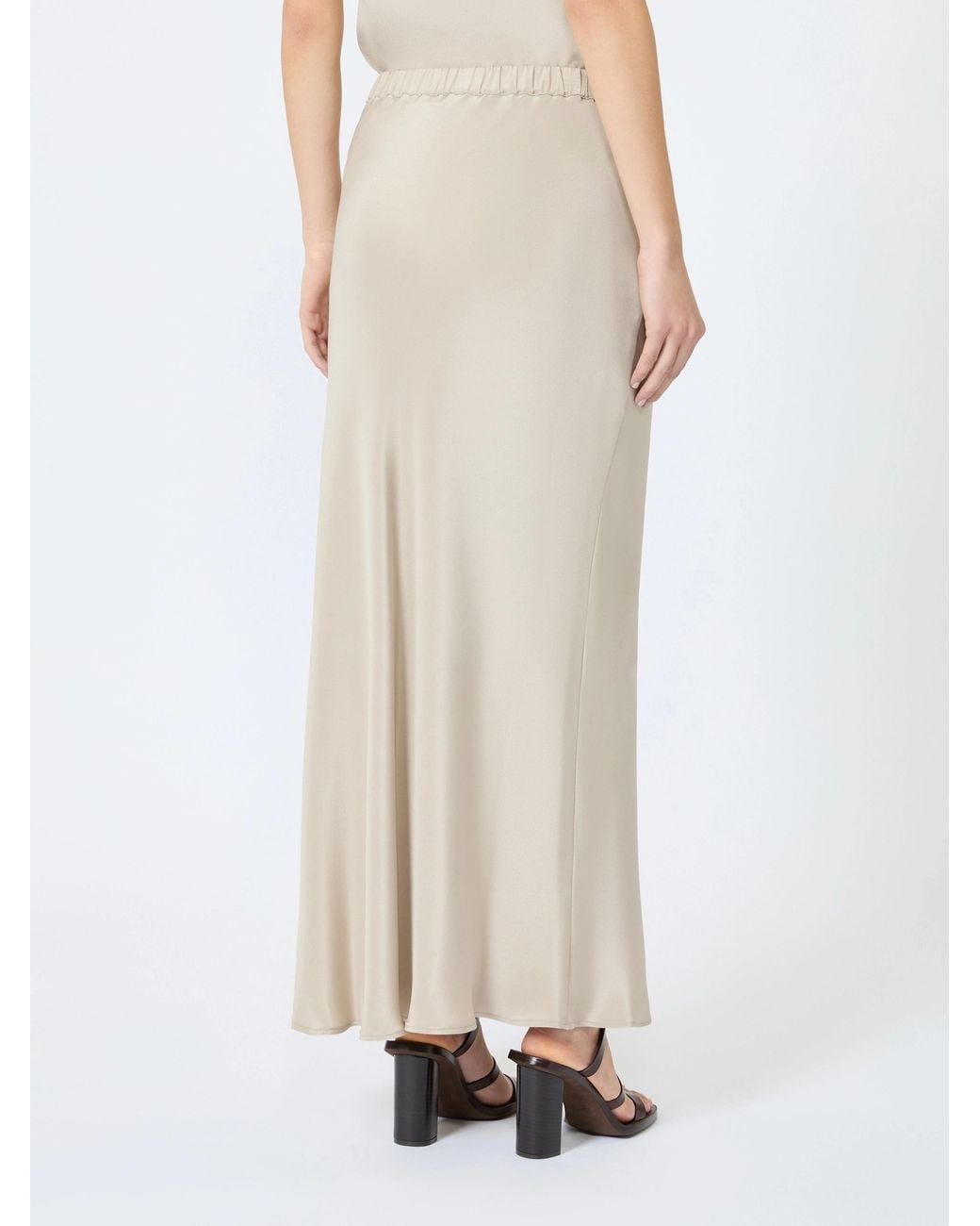 Max Mara White Sospiro Logo Embroidered Skirt