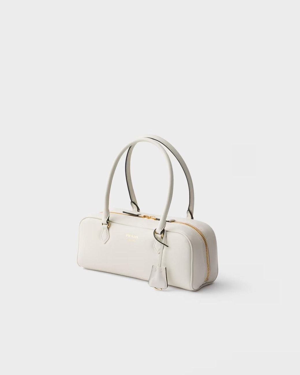 Prada Natural Medium Leather Top-Handle Bag