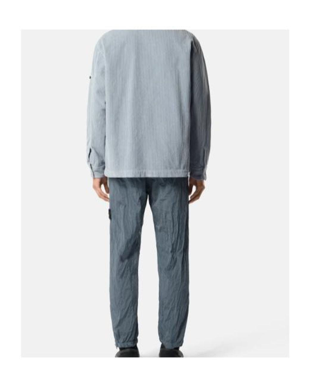 Stone Island Blue Logo Patch Track Pants for men