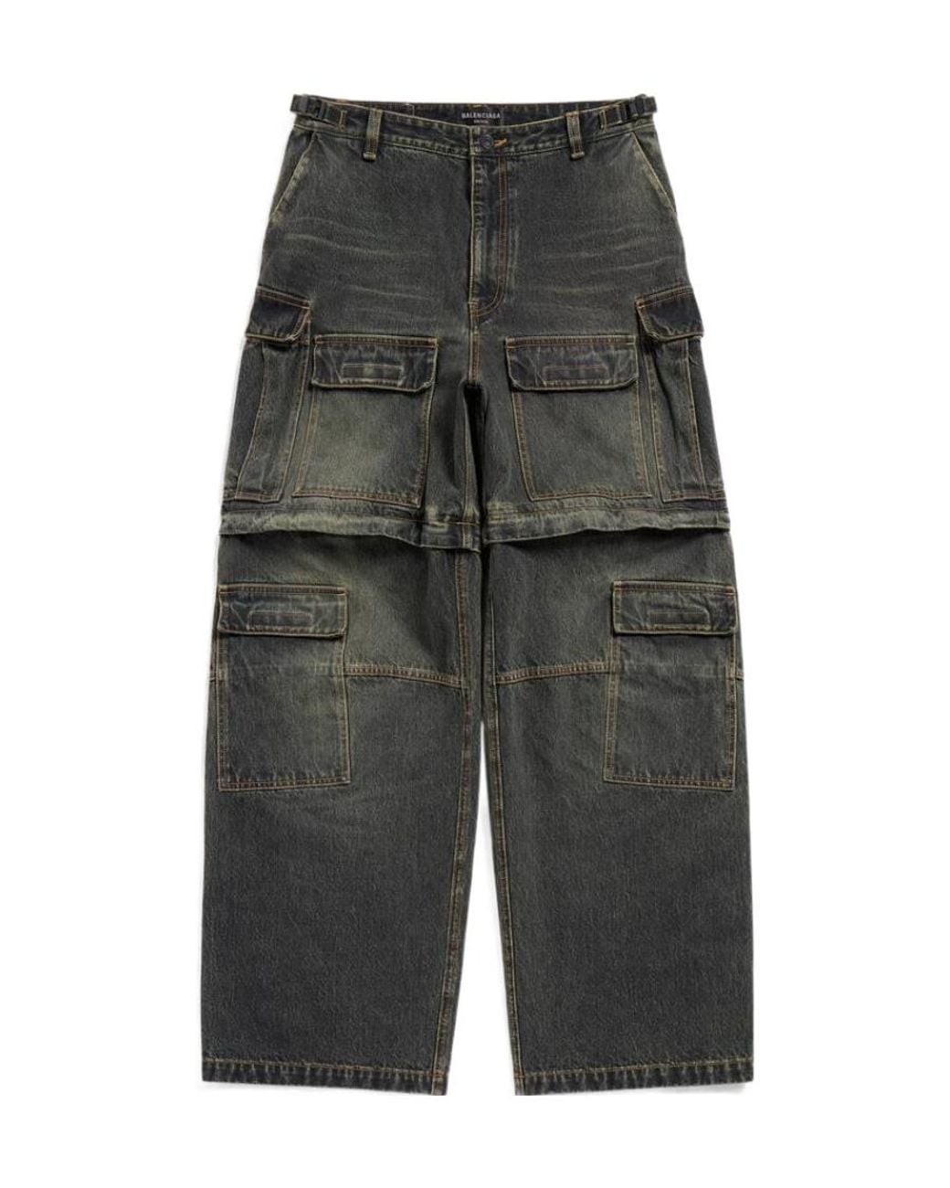 Balenciaga Gray Cargo Pants for men