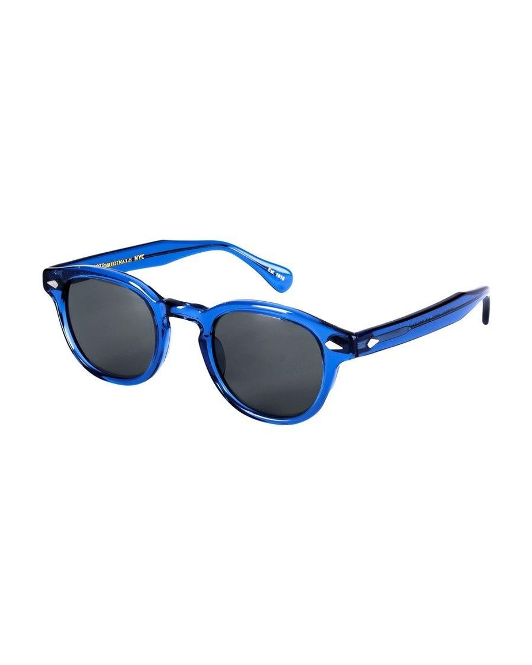Moscot Blue Lemtosh Square Frame Glasses for men