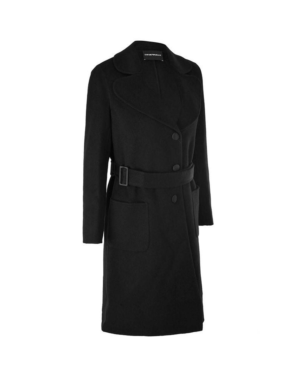 Emporio Armani Black Lapel Coat