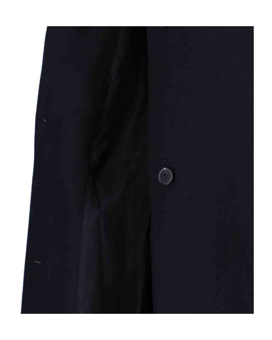 Calvin Klein Black Crewneck Long Coat