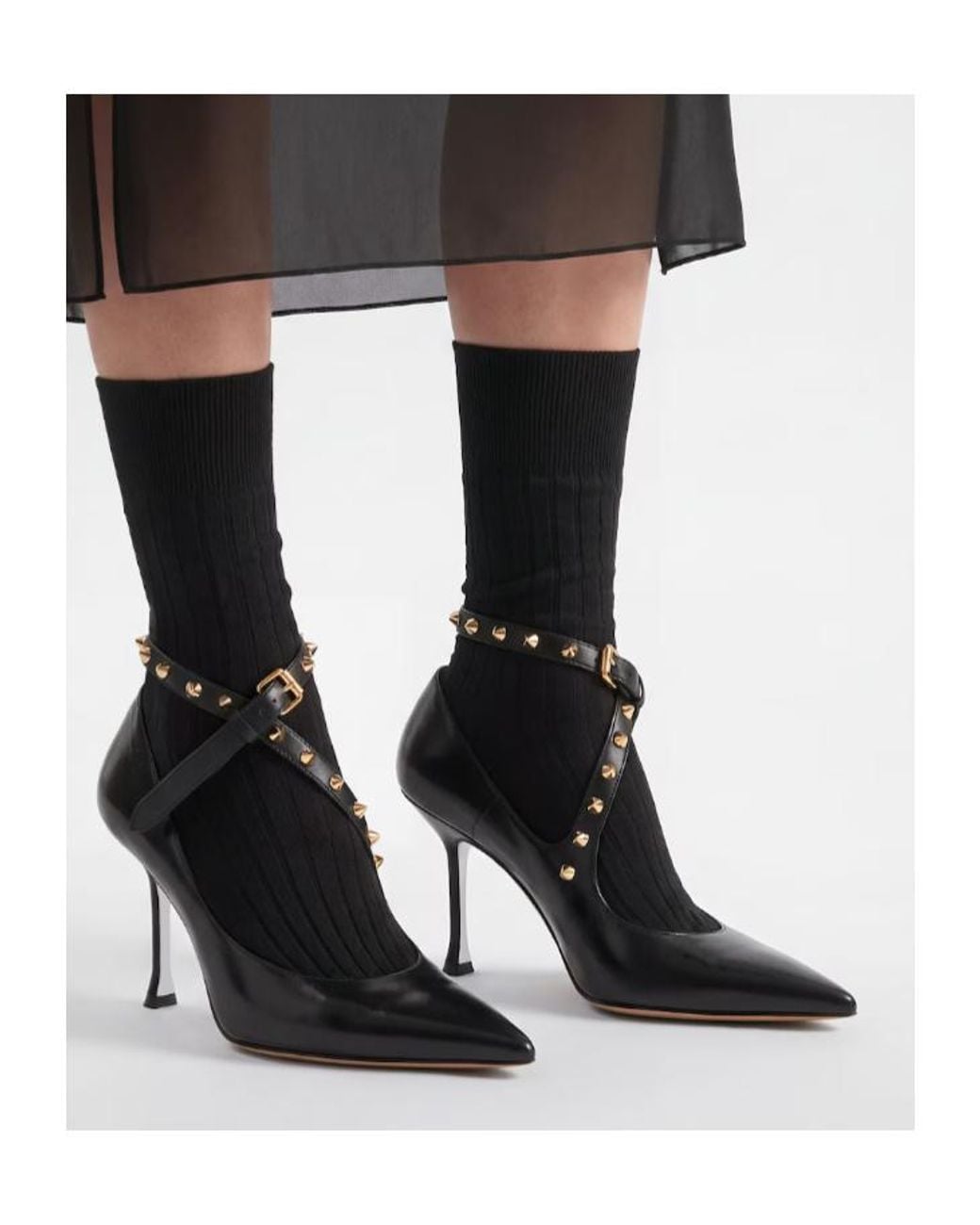 Fendi Black Vertigo Leather Pumps
