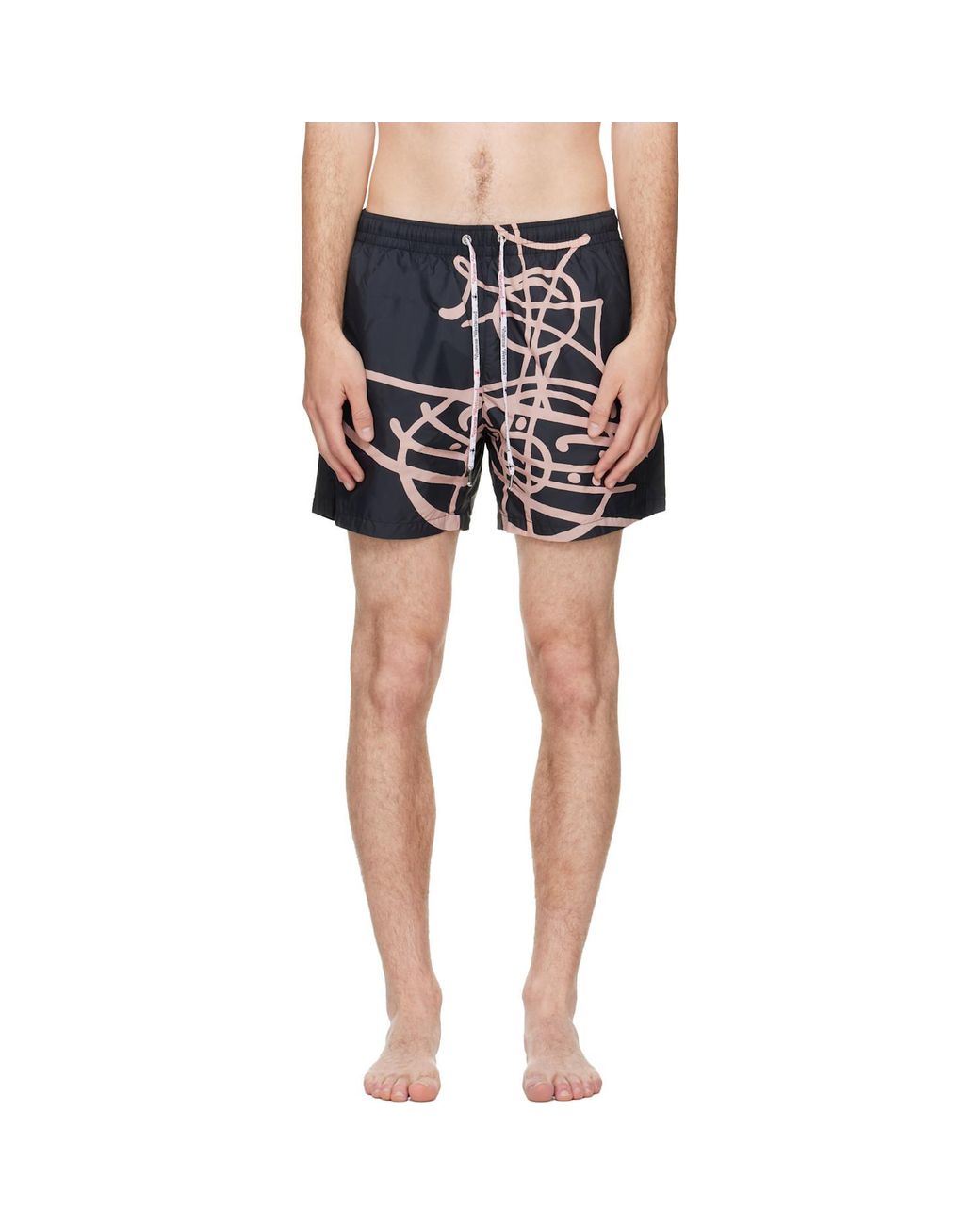 Vivienne Westwood Blue All Over Print Swim Shorts for men
