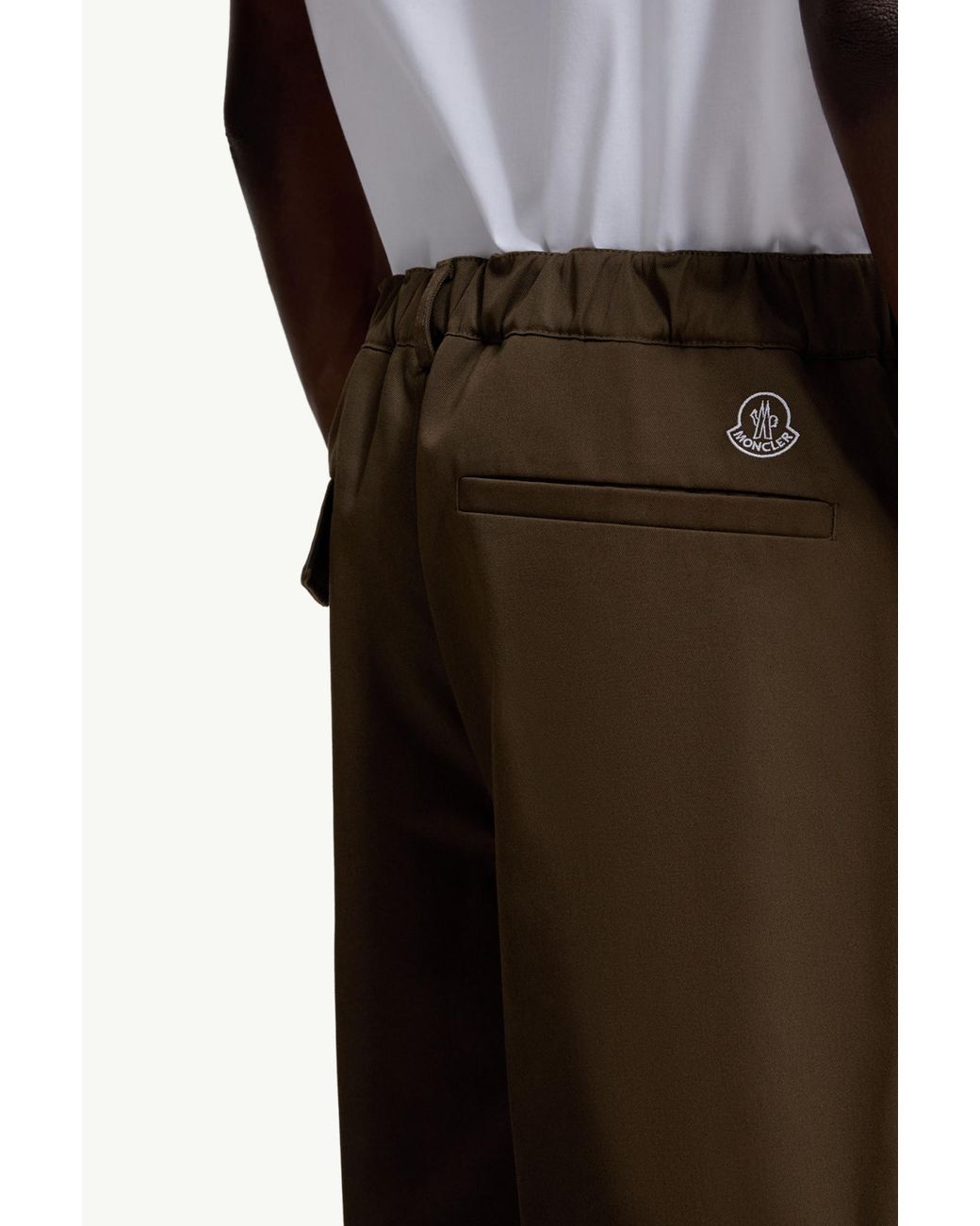 Moncler Brown Tailored Gabardine Pants for men