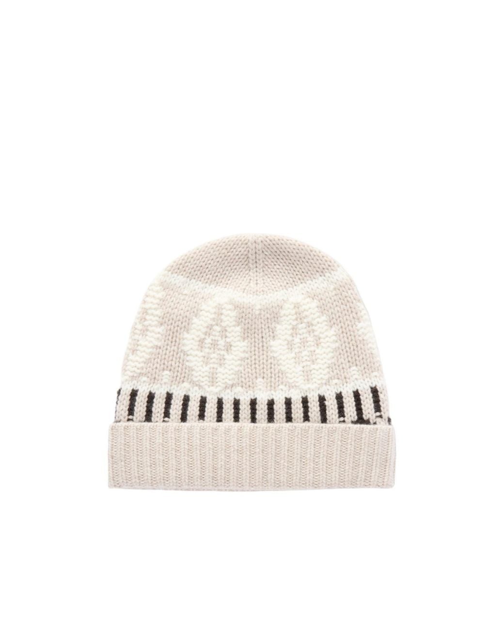 arch4 White Lorenz Fair Isle Cashmere Beanie