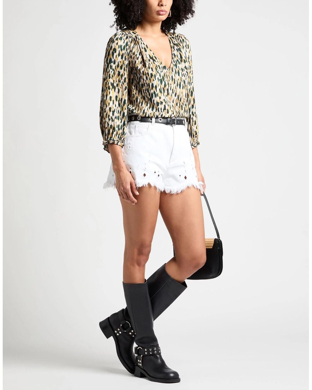Isabel Marant White Five-Pocket Denim Shorts