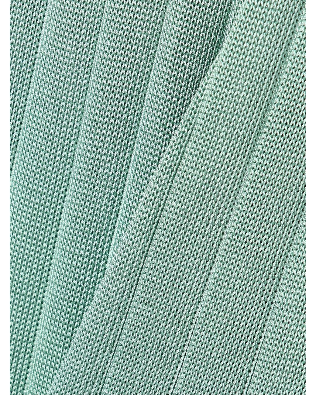 Calle Del Mar Green Ribbed Knit Wide-Leg Trousers