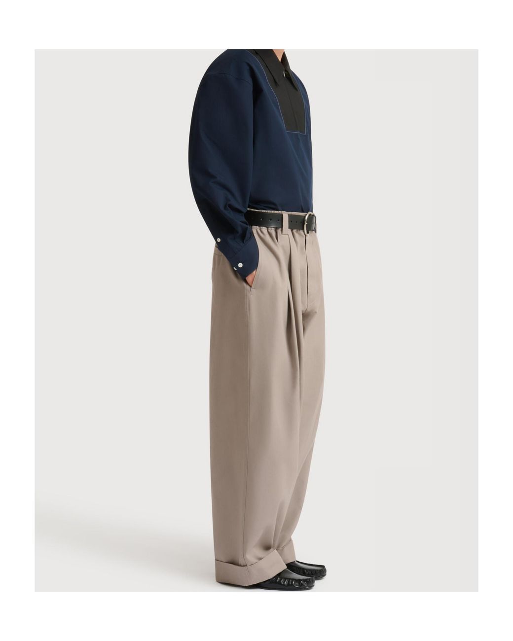 Marni Gray Pleated Pants for men