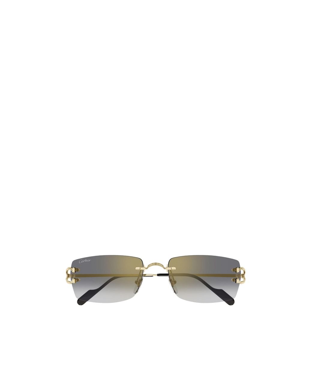 Cartier Metallic Rectangular Rimless Sunglasses for men