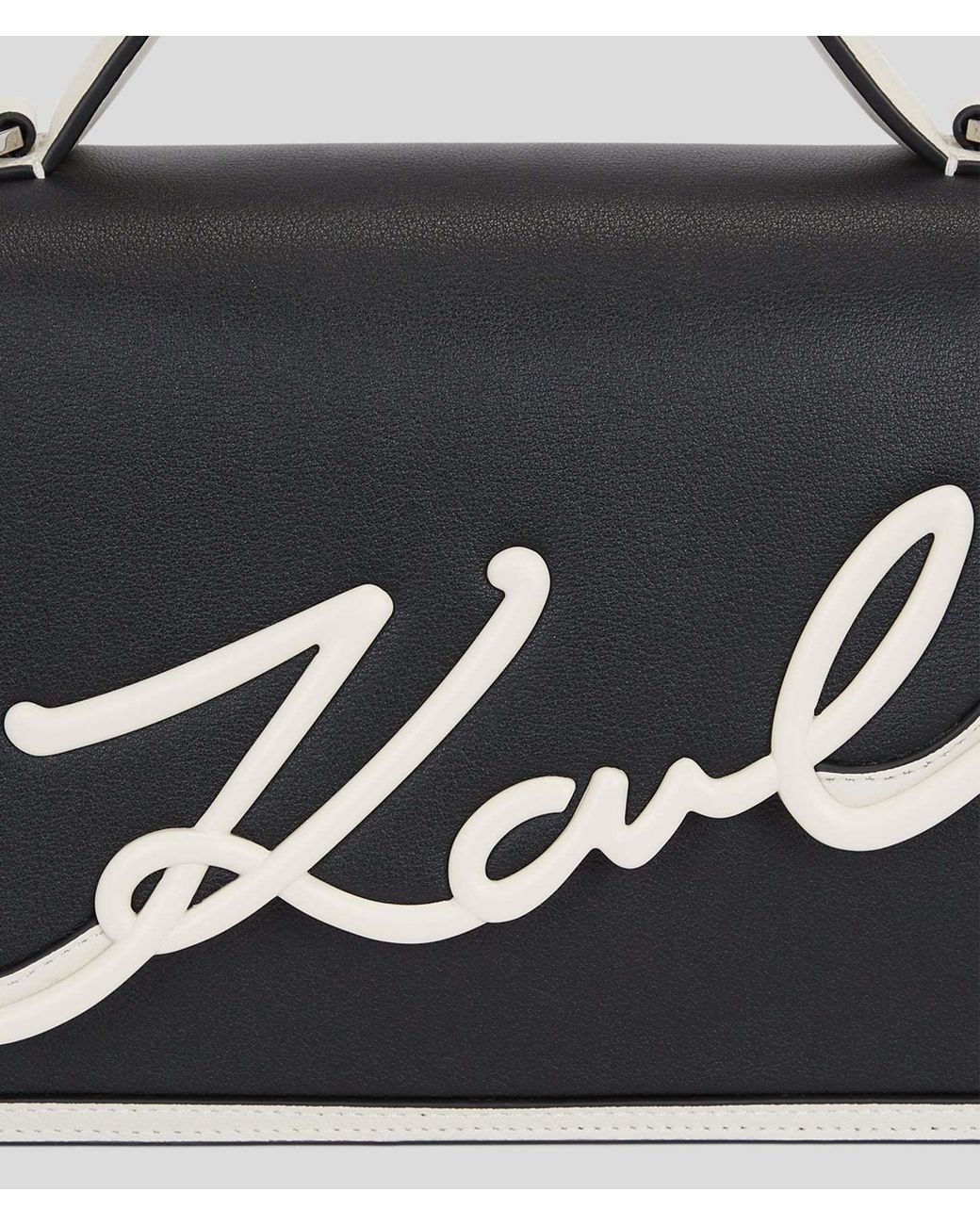 Karl Lagerfeld Black Small K/Signature Cross Body Bag