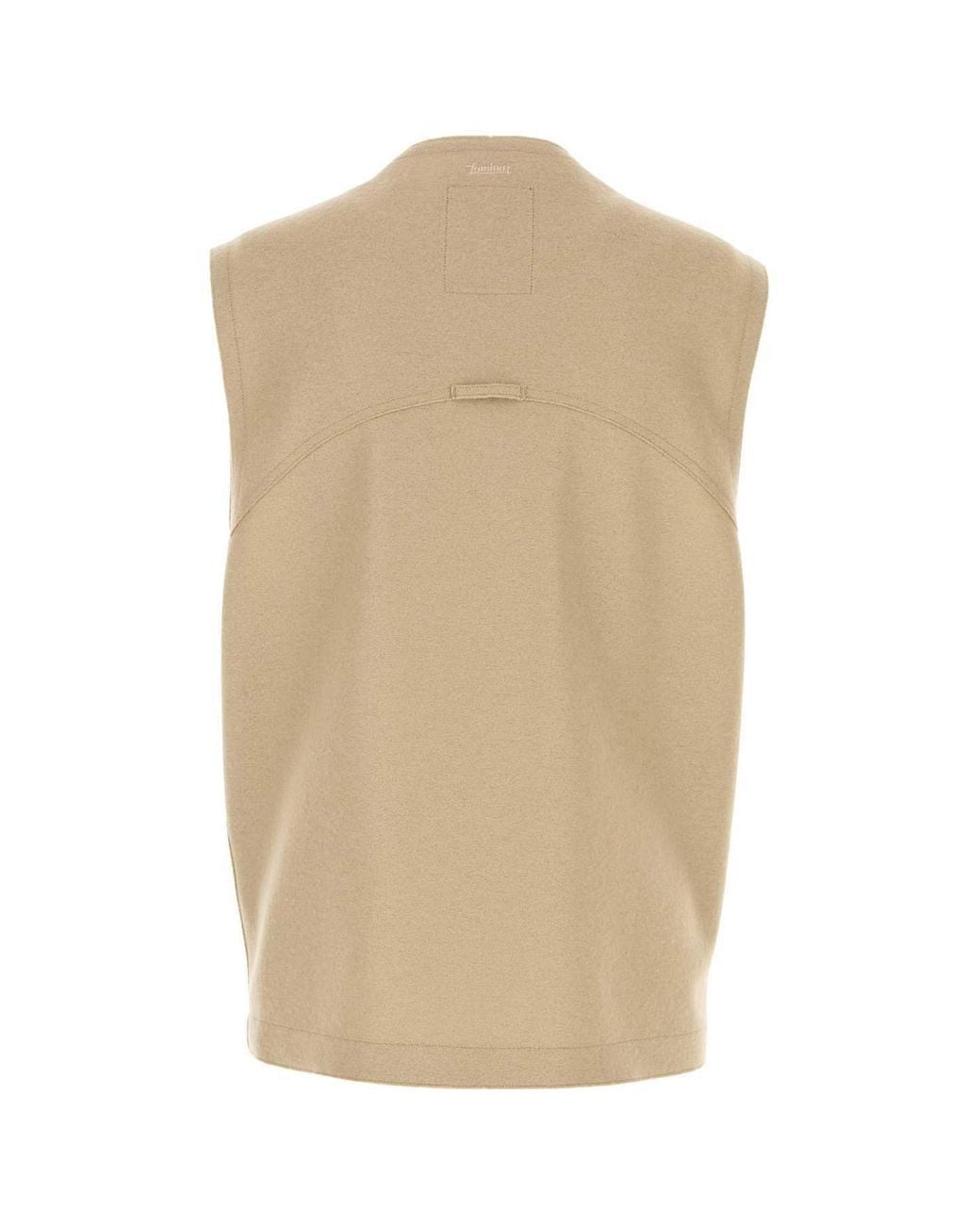 Herno Natural Zip Front Vest Jacket for men
