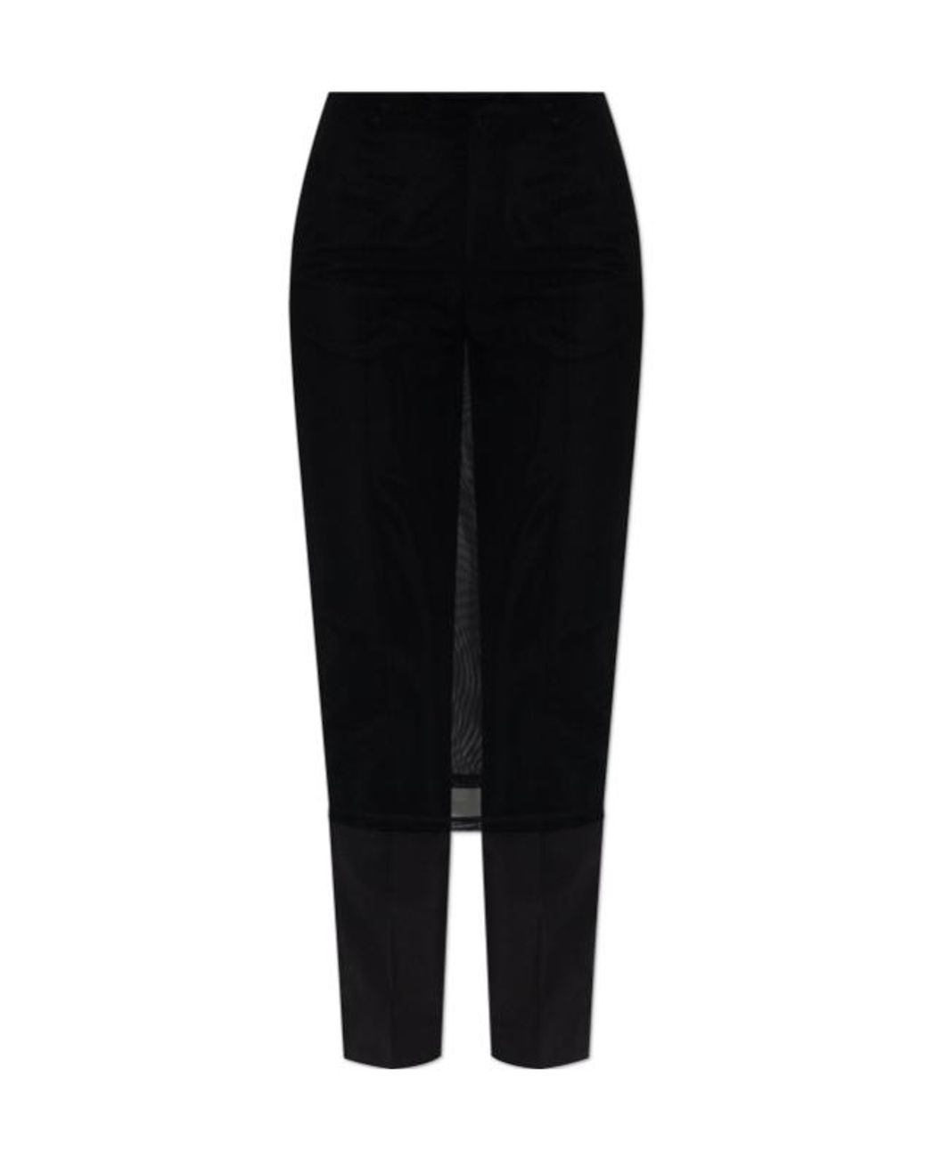 MM6 by Maison Margiela Black Pressed Creased Trousers