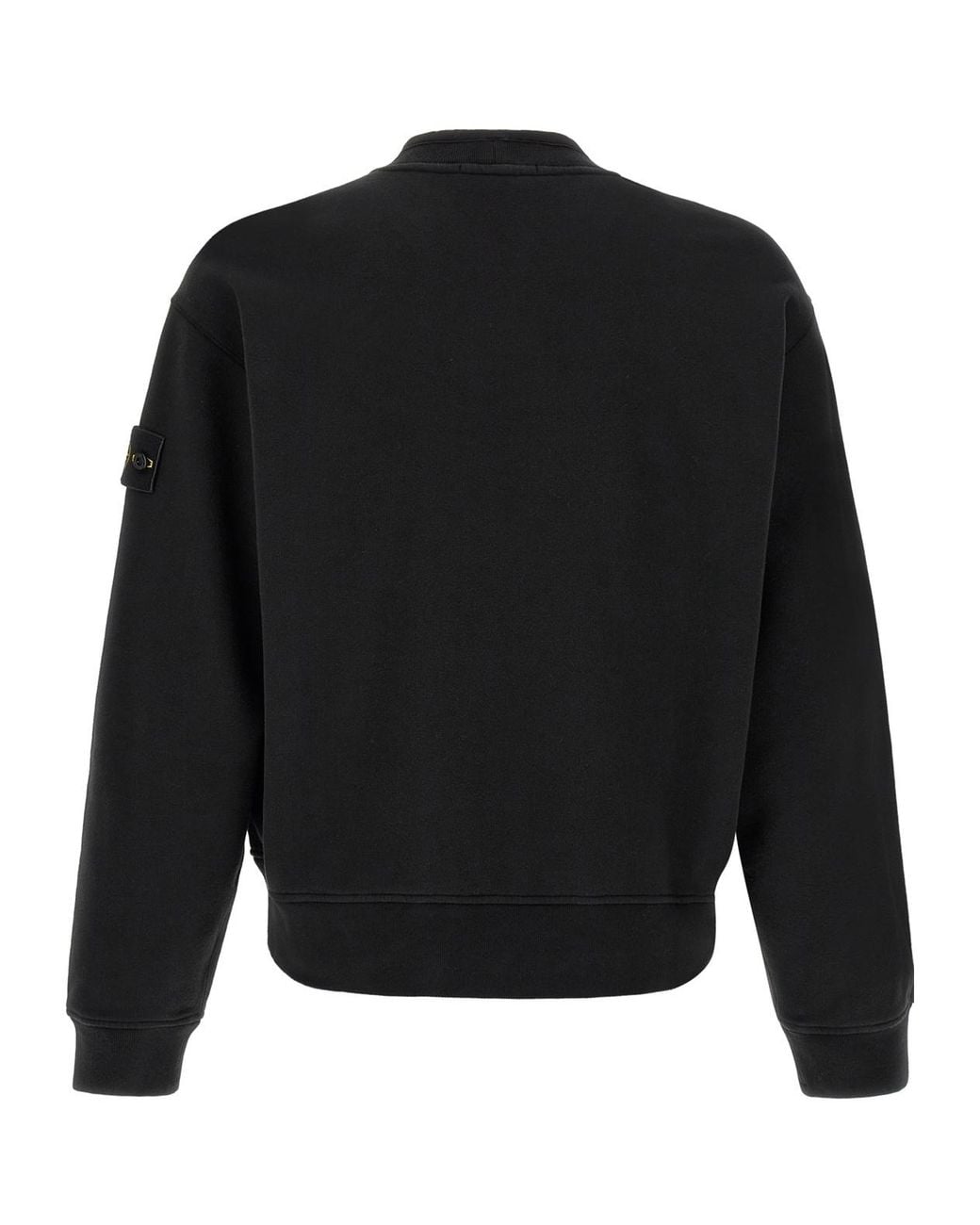 Stone Island Black Logo Patch Long-Sleeved Sweatshirt for men