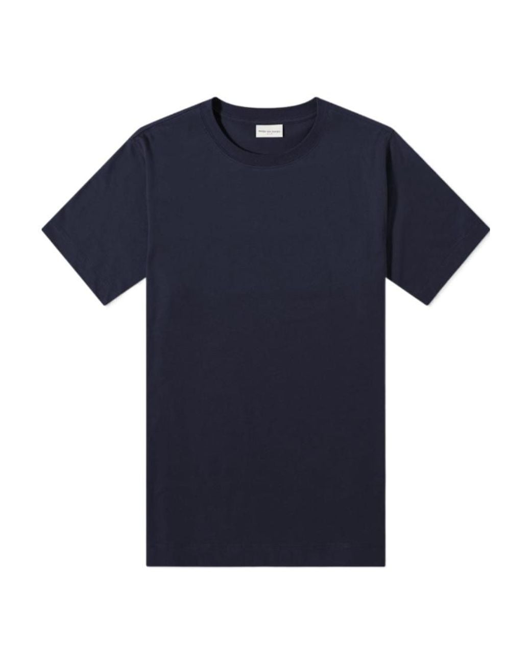 Dries Van Noten Blue Logo Short-Sleeved T-Shirt for men