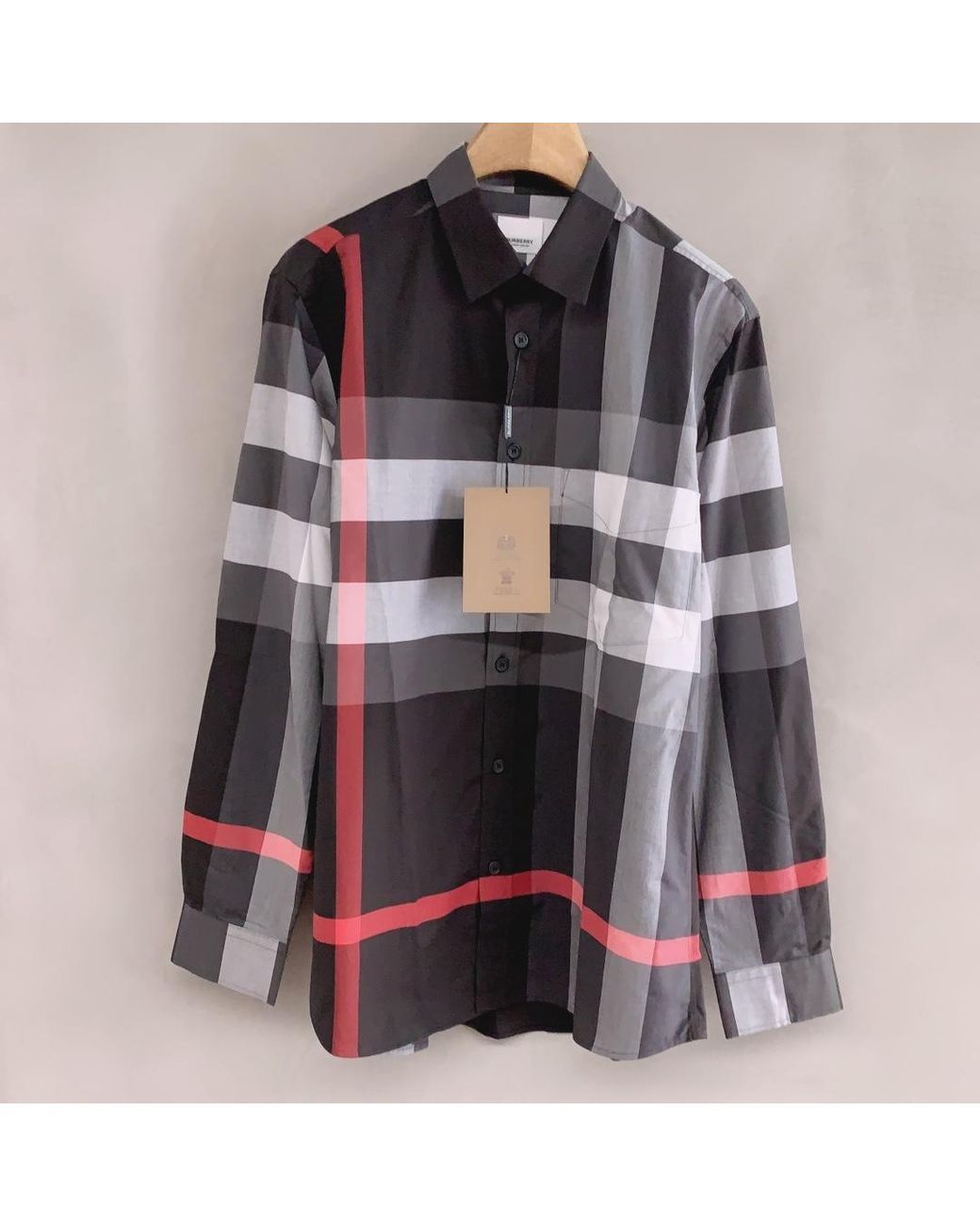 Burberry Black Checkered Shirt for men