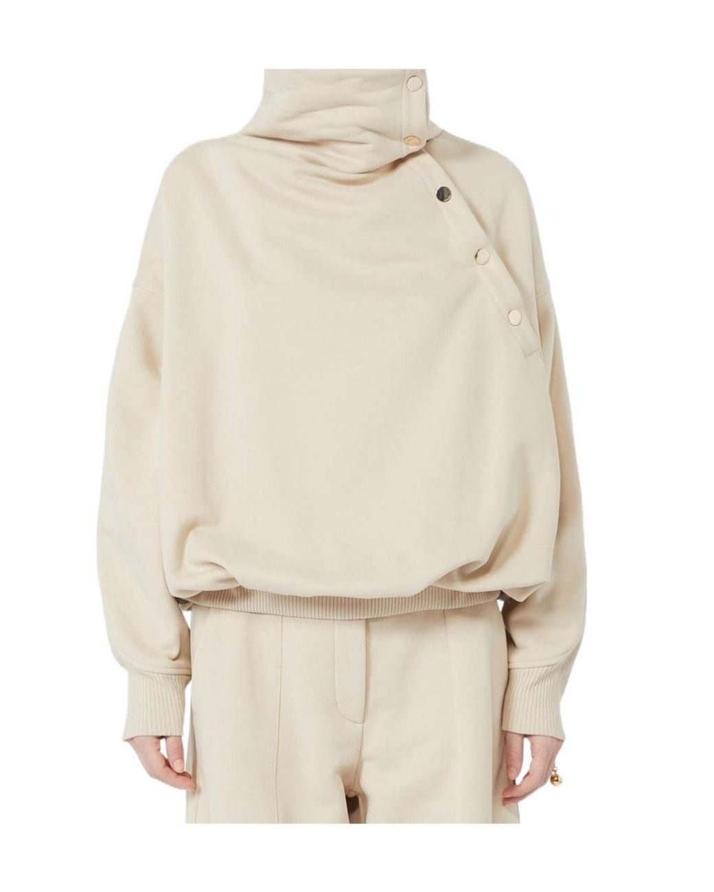 Sportmax Natural Long-Sleeve Sweatshirt