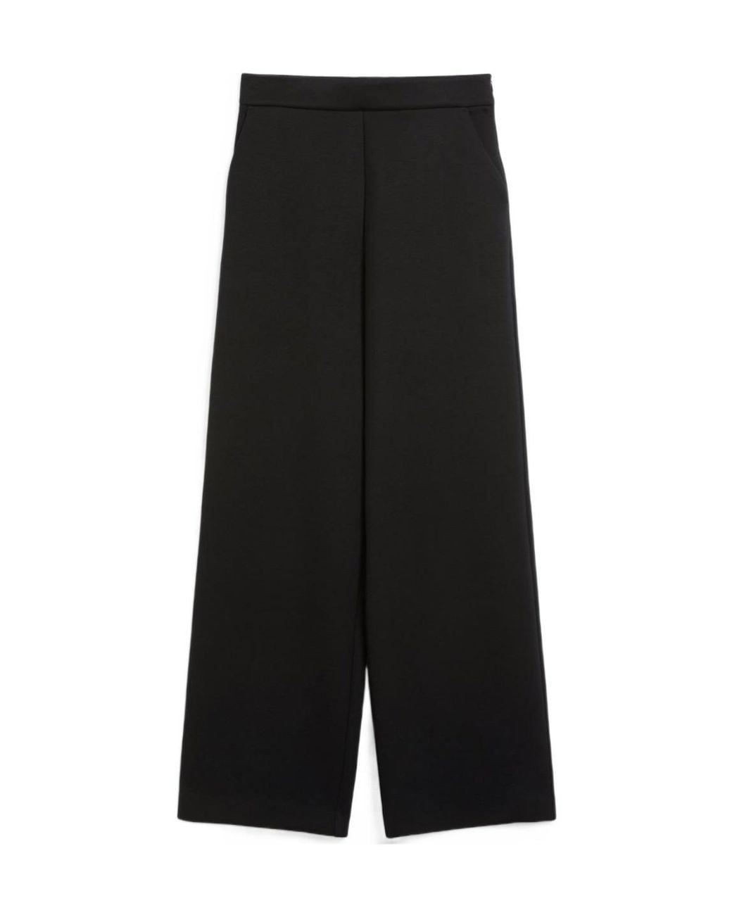 Max Mara Black 'S High Waist Straight Leg Pants