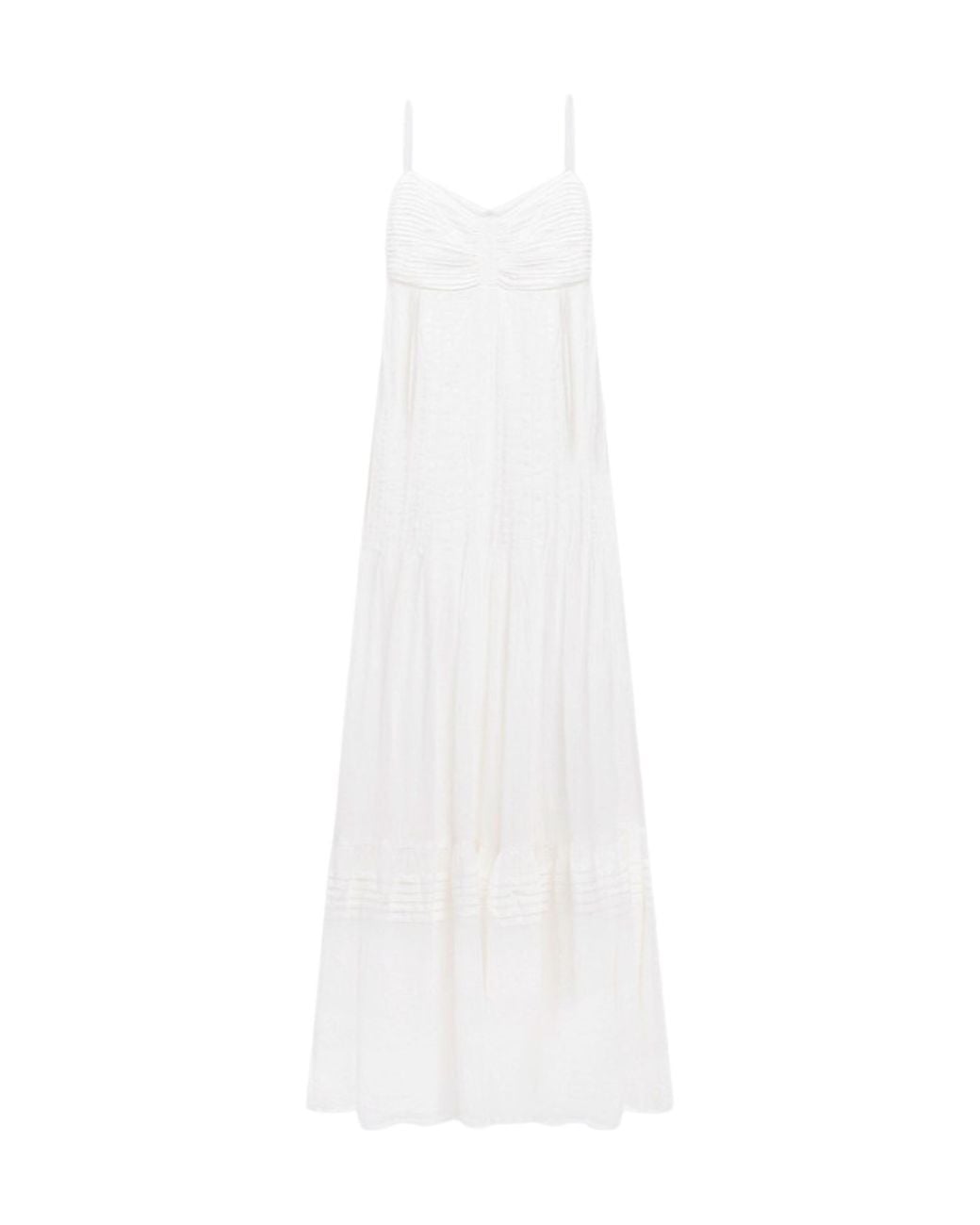 Twinset White Pleated Maxi Dress