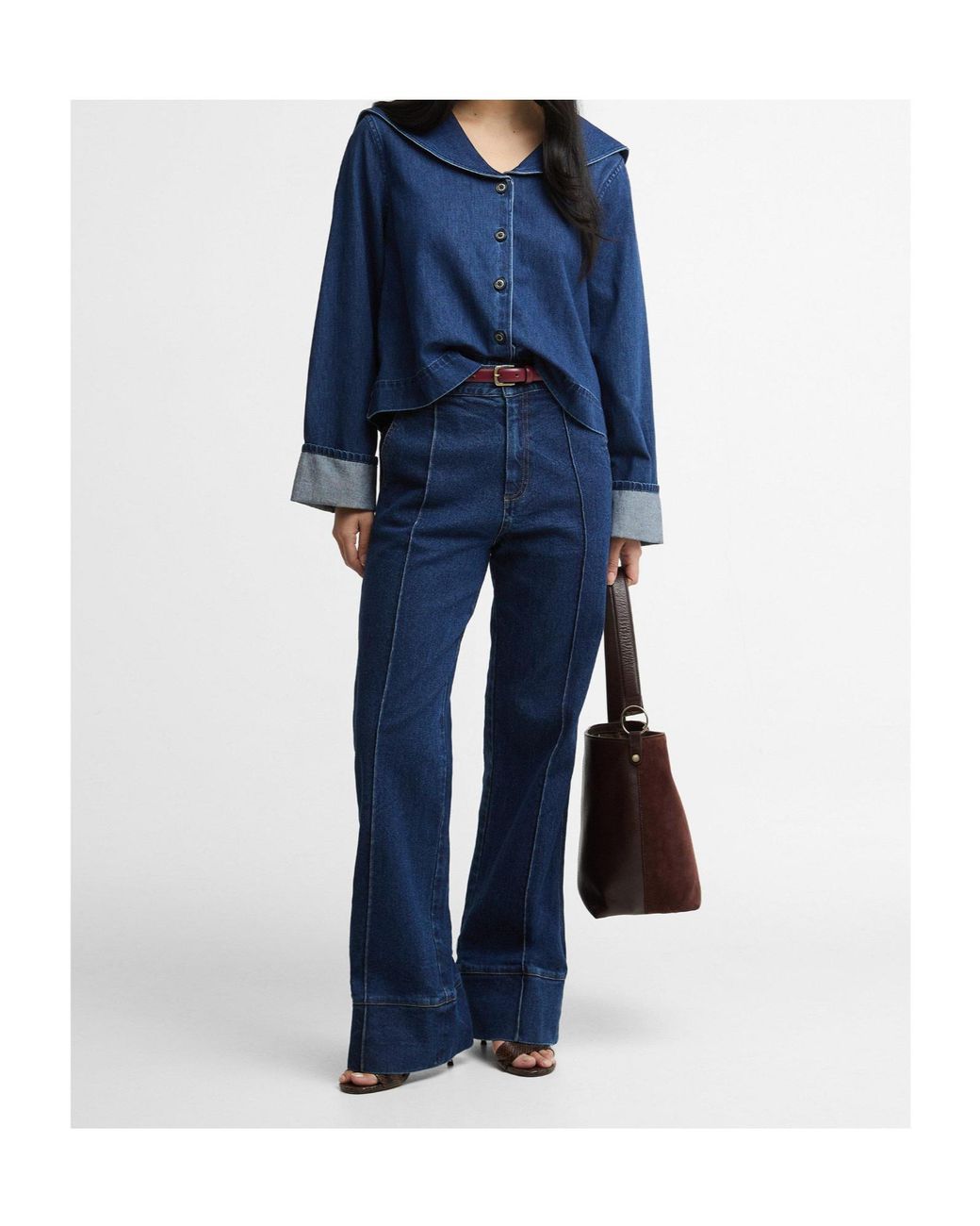 Barbour Blue Long-Sleeve Denim Shirt