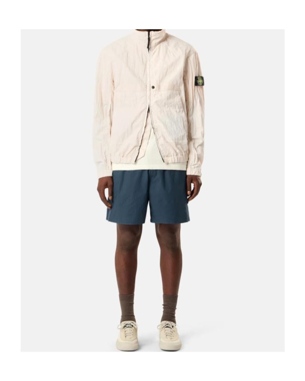 Stone Island Natural Stand-Collar Zip Jacket for men
