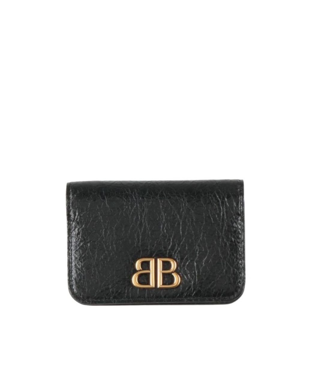 Balenciaga Black Minimalist Leather Wallet