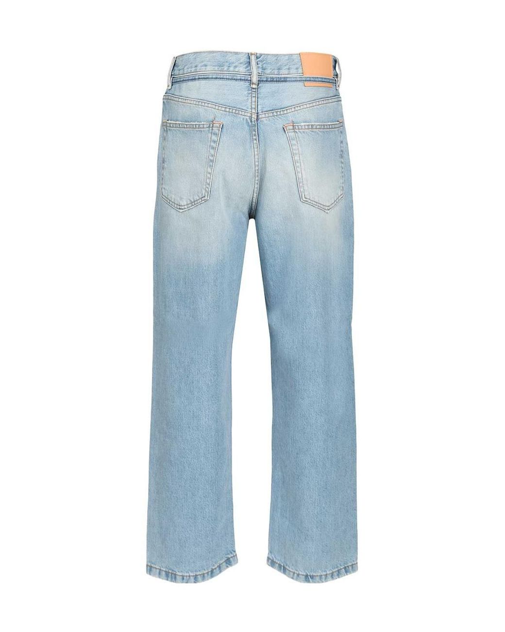 Acne Blue Loose Fit Straight Leg Jeans for men