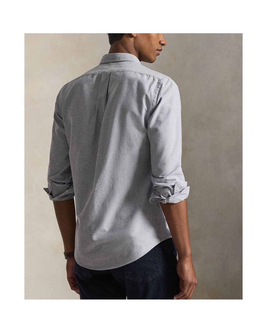 Polo Ralph Lauren Gray Slimfit Oxford Shirt for men