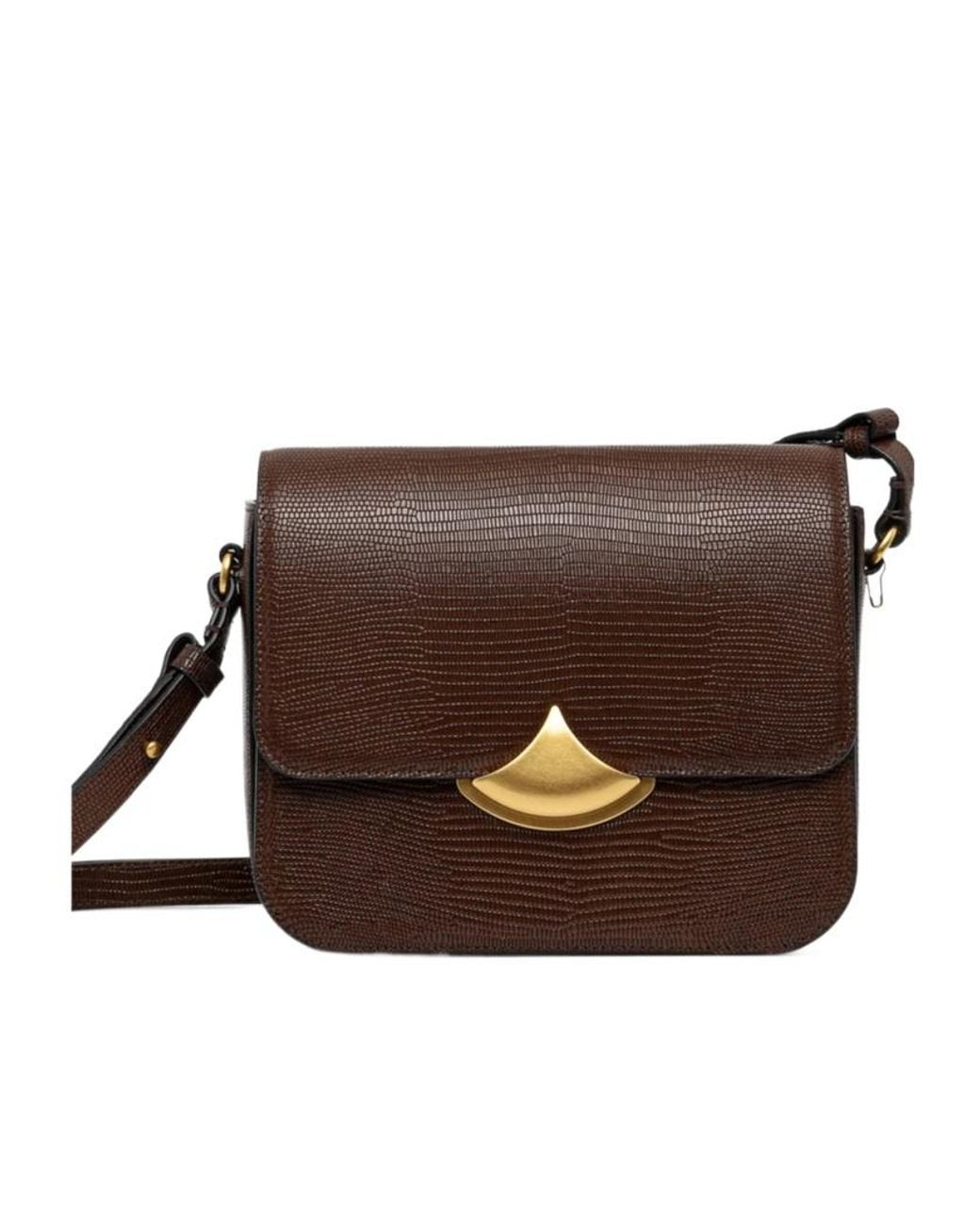 Sessun Brown Flap Shoulder Bag
