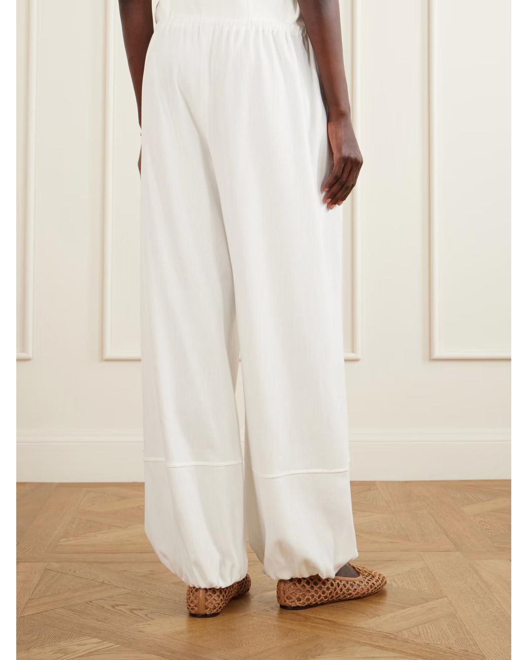 Stella McCartney White Embellished Casual Pants