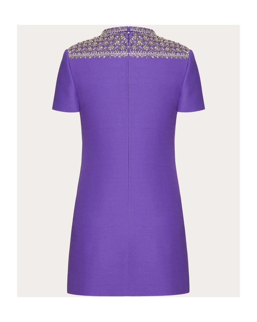 Valentino Purple Short Sleeve Dress