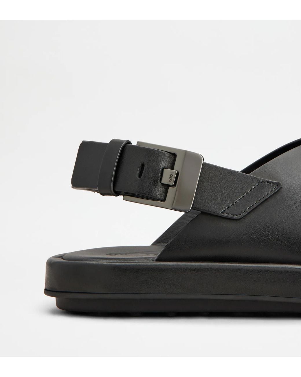 Tod's Black Open-Toe Flat Sandals for men