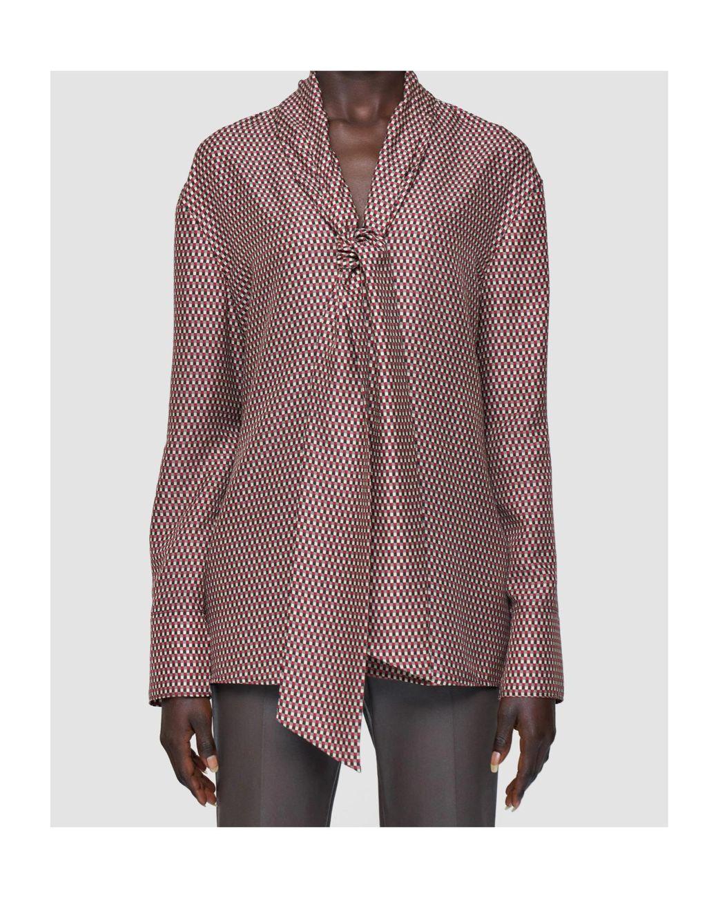 Joseph Brown Adele Printed Silk Blend Blouse