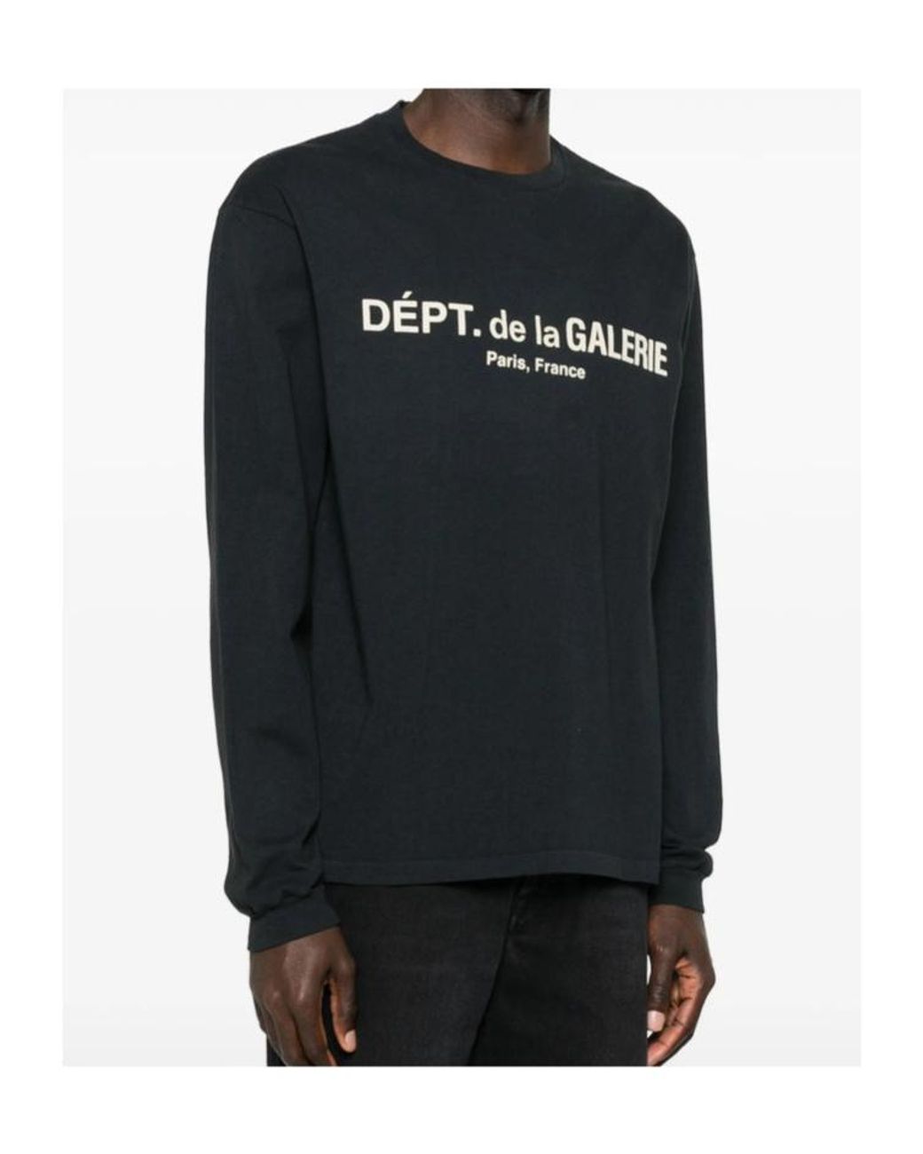 GALLERY DEPT. Black French Logo Lux Long-Sleeved T-Shirt for men