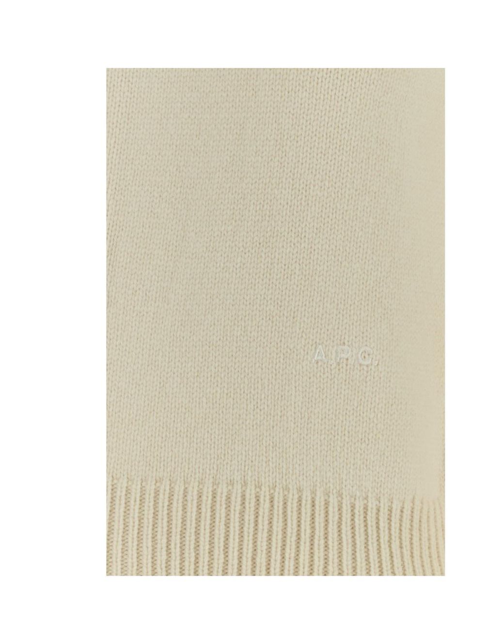A.P.C. Natural Buttoned Cropped Cardigan