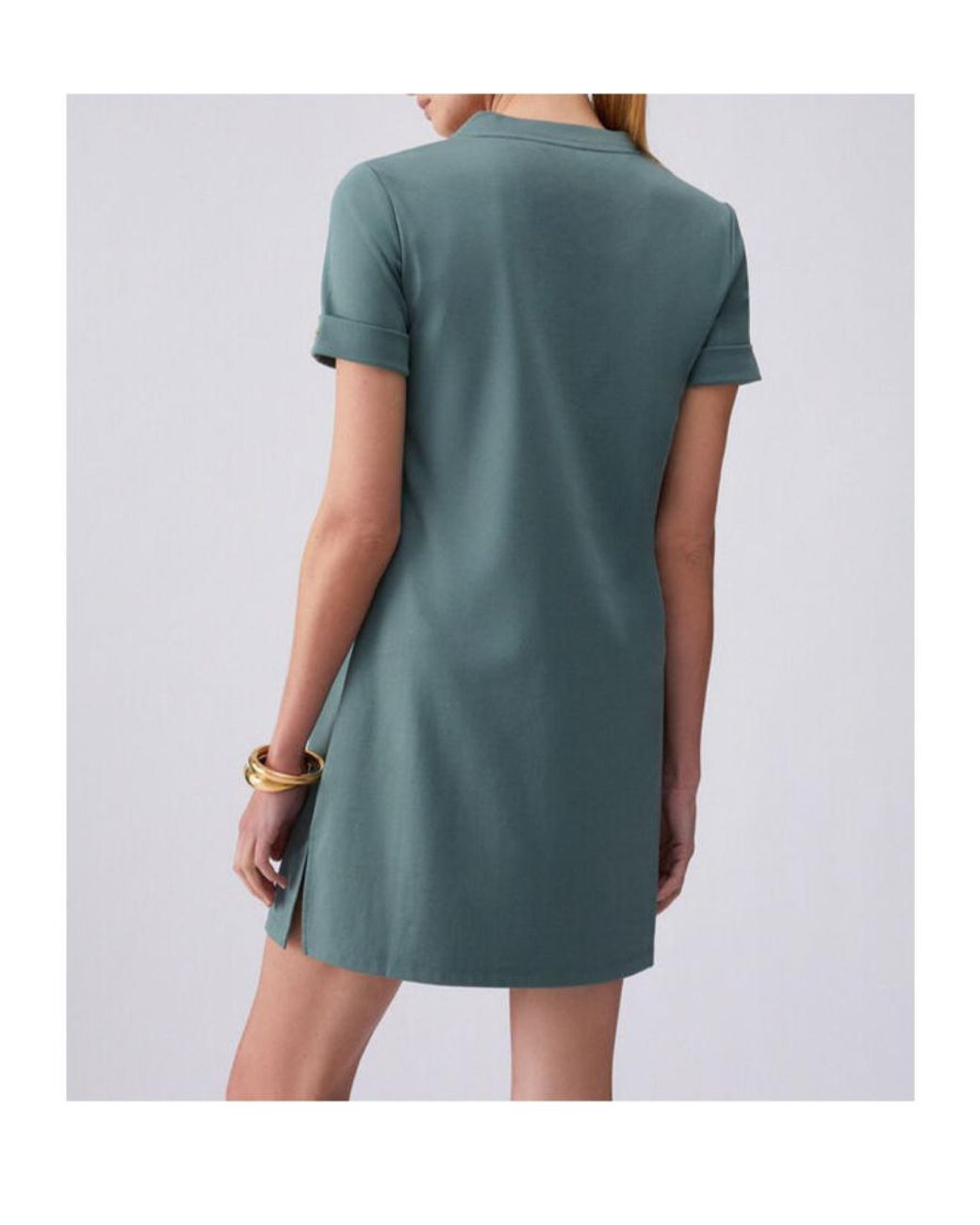 Liu Jo Green Decorative Eyelets Short Dress