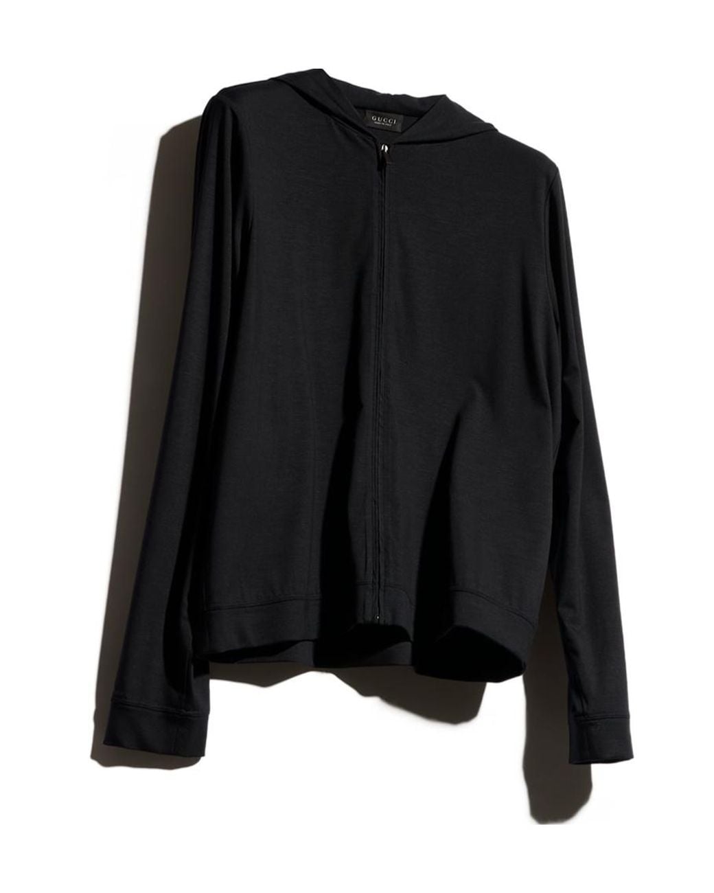 Gucci Black Soft Rayon Jersey Zip Jacket for men
