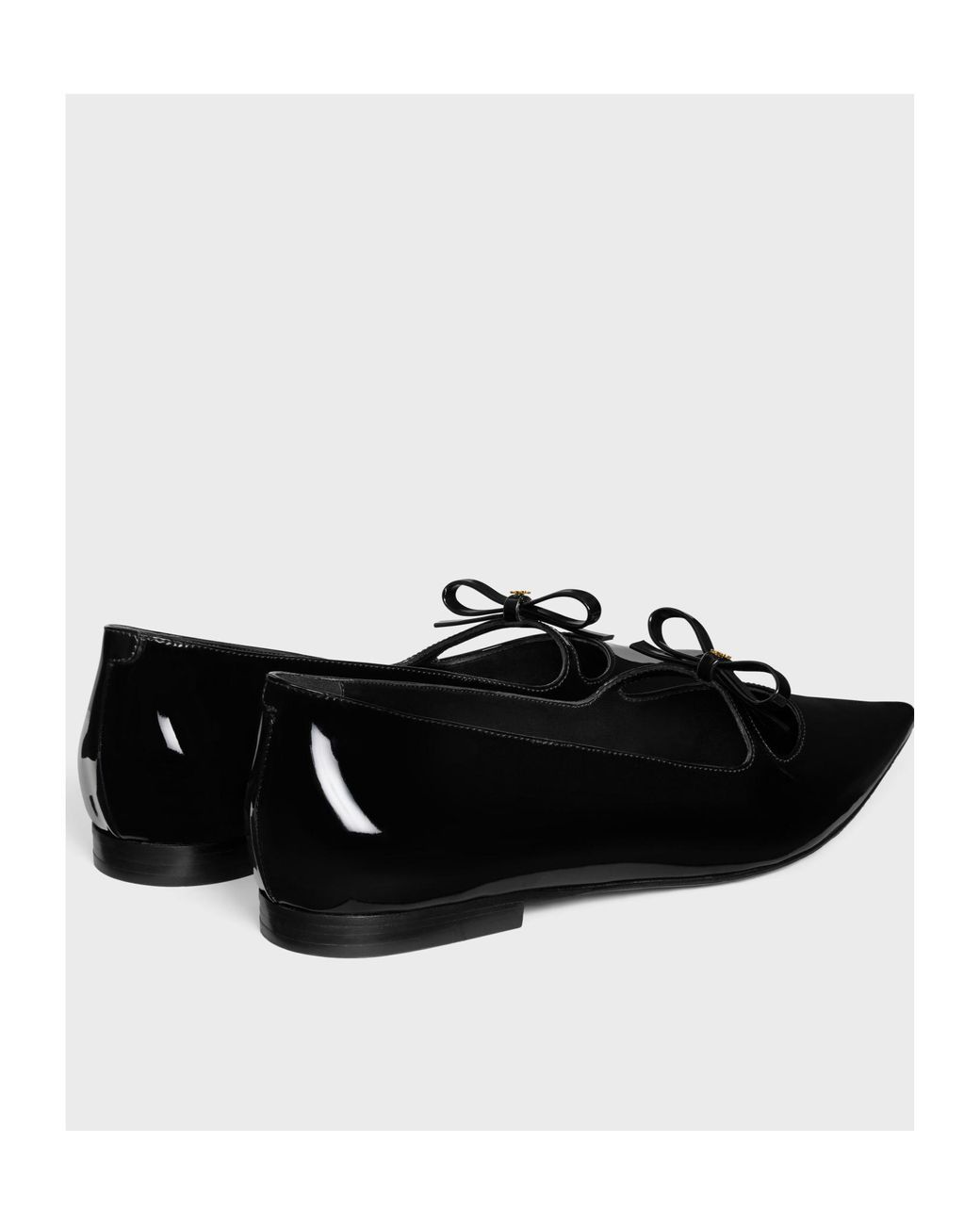 Celine Suzy Pointy Toe Ballerina in Black | Lyst