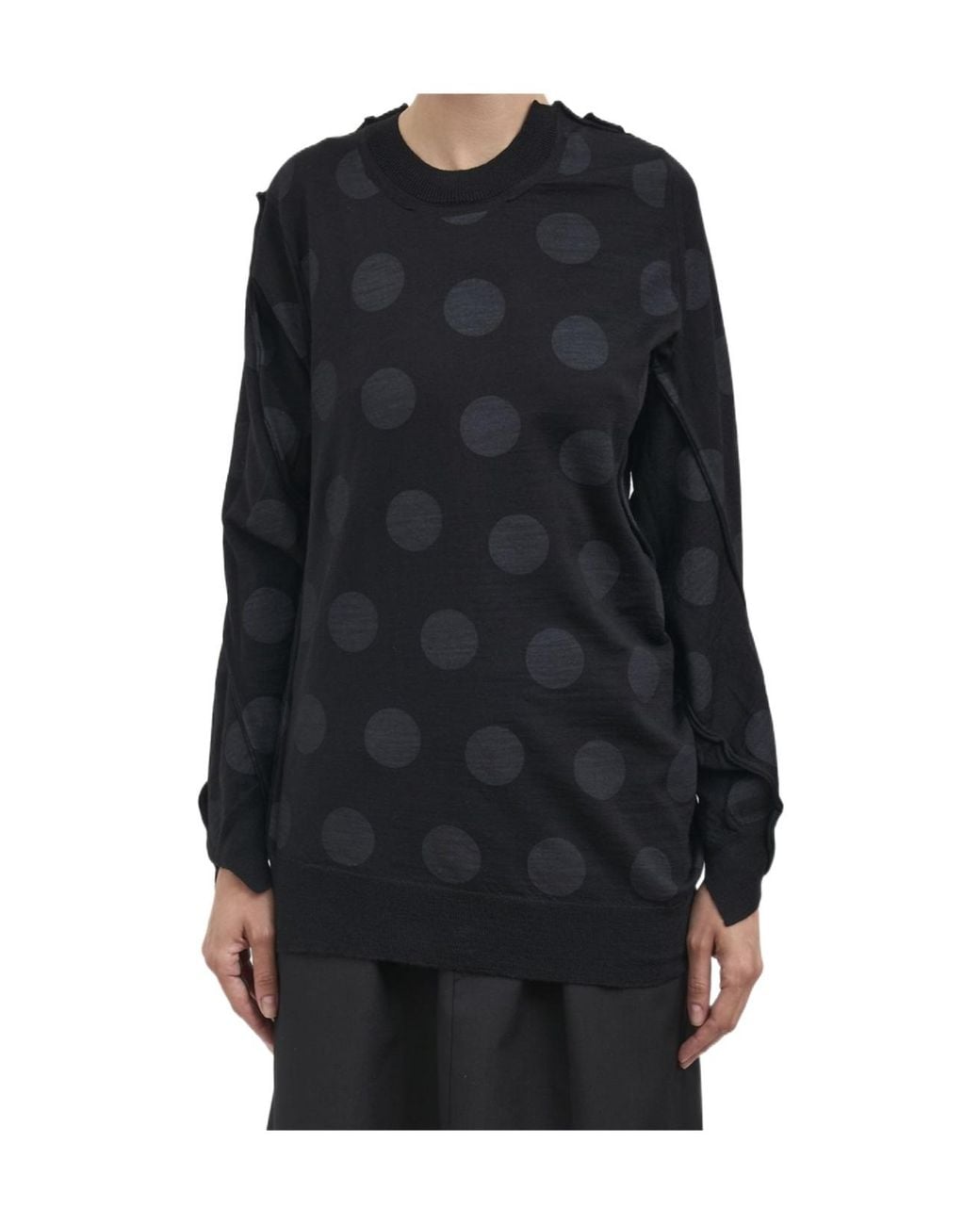 Junya Watanabe Black Long-Sleeved Sweater