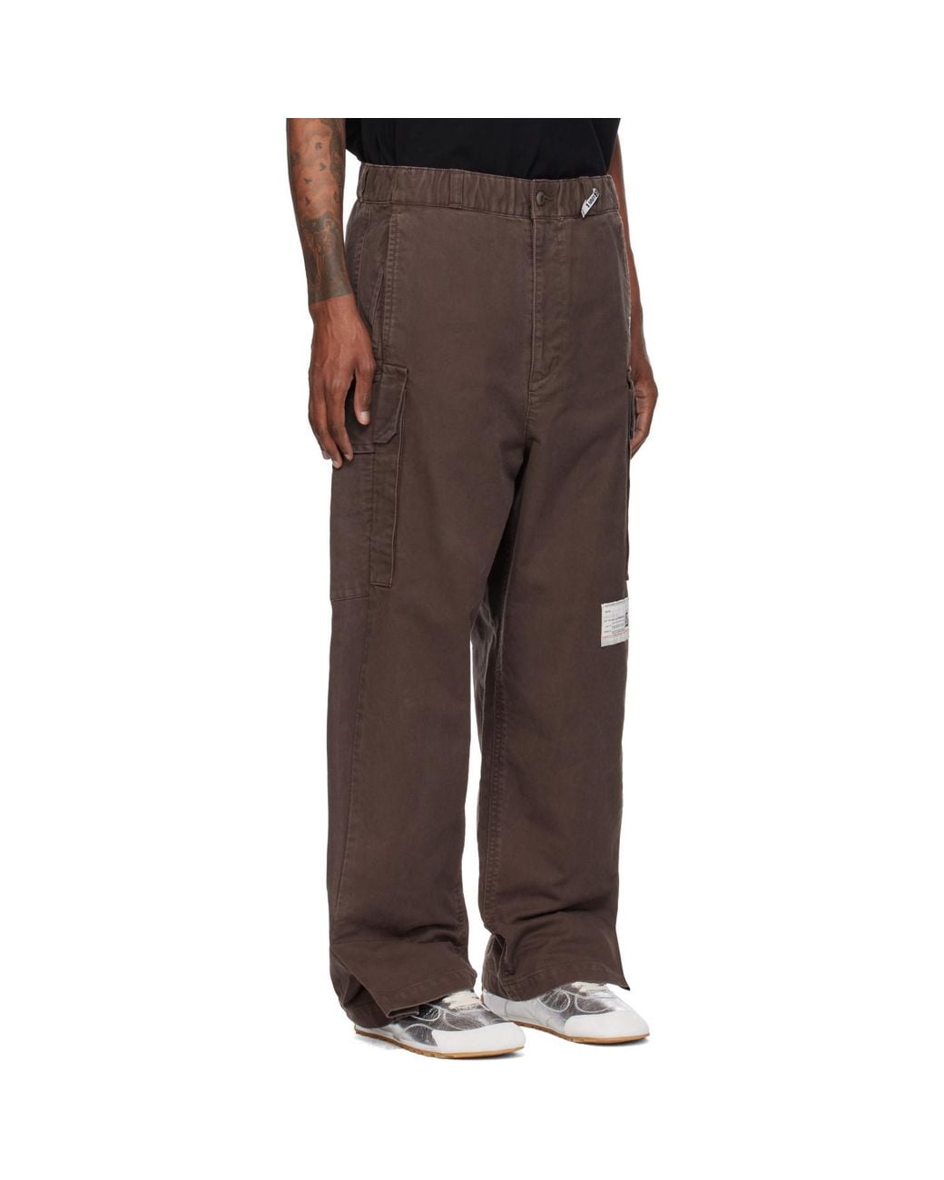 Maison Mihara Yasuhiro Gray Belt-Loop Utility Casual Trousers for men