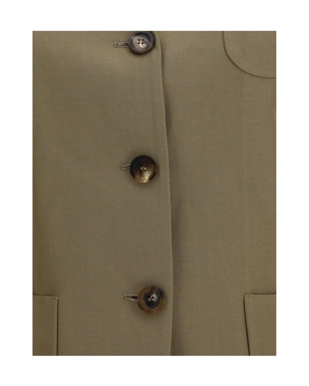 Fabiana Filippi Green Single-Breasted Patch-Pocket Blazer