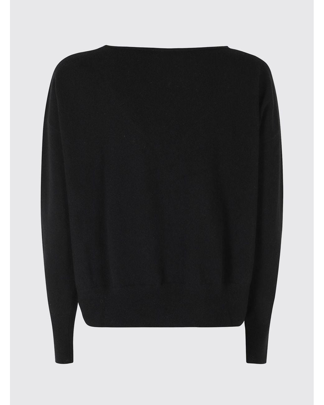 Roberto Collina Black V-Neck Knit Sweater