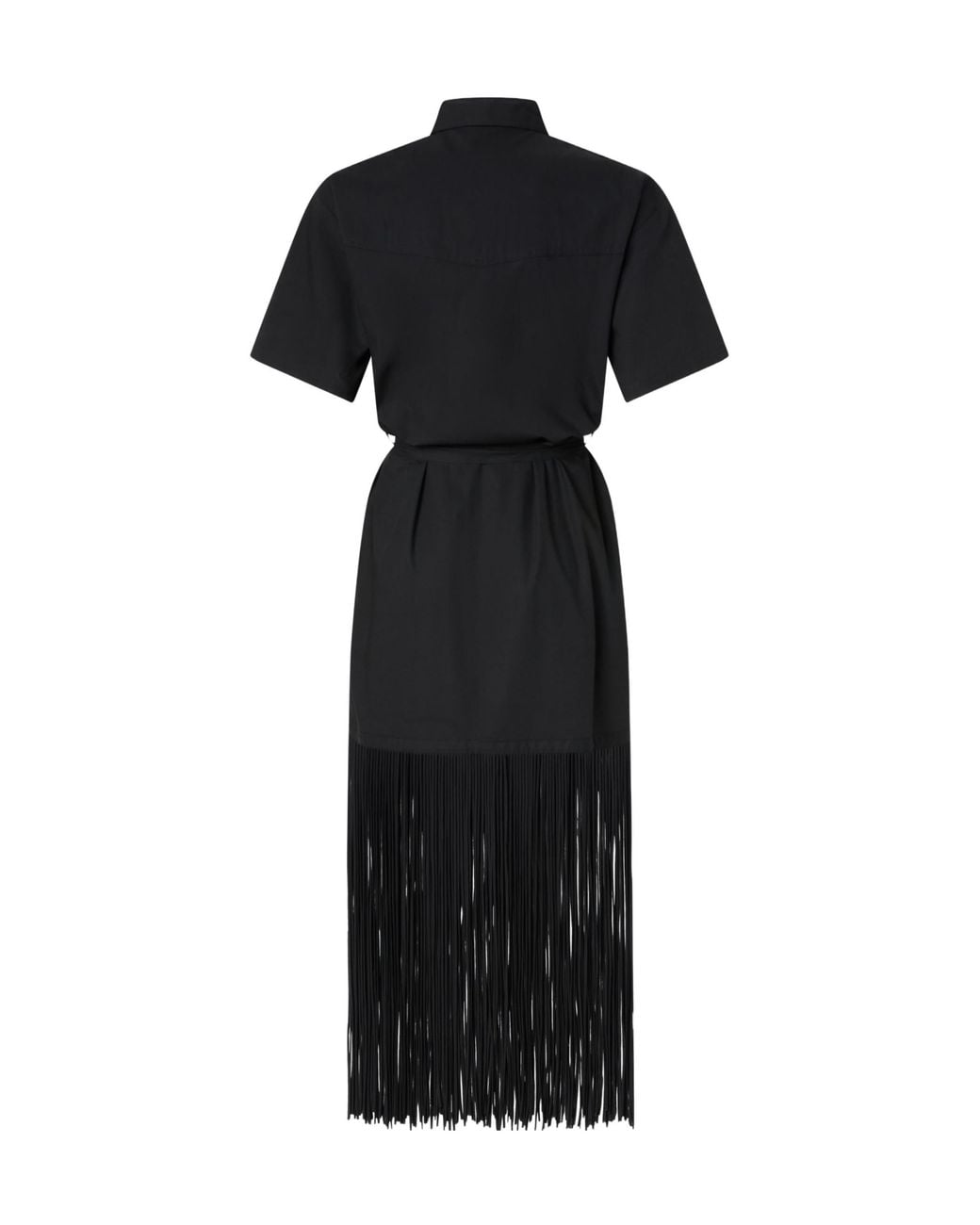 Pinko Black Avigliano Fringed Shirt Dress