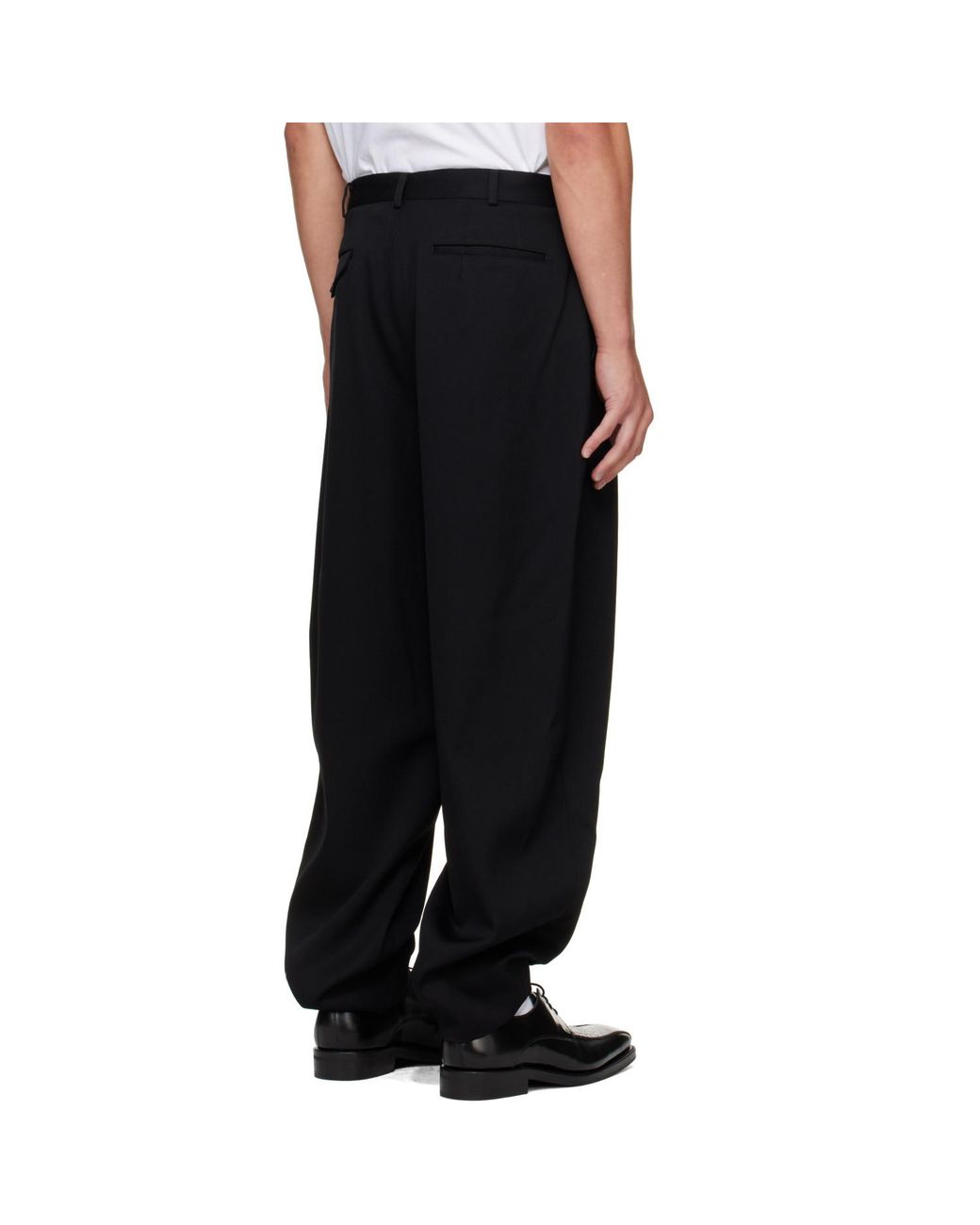 Comme des Garçons Black High-Waisted Trousers for men