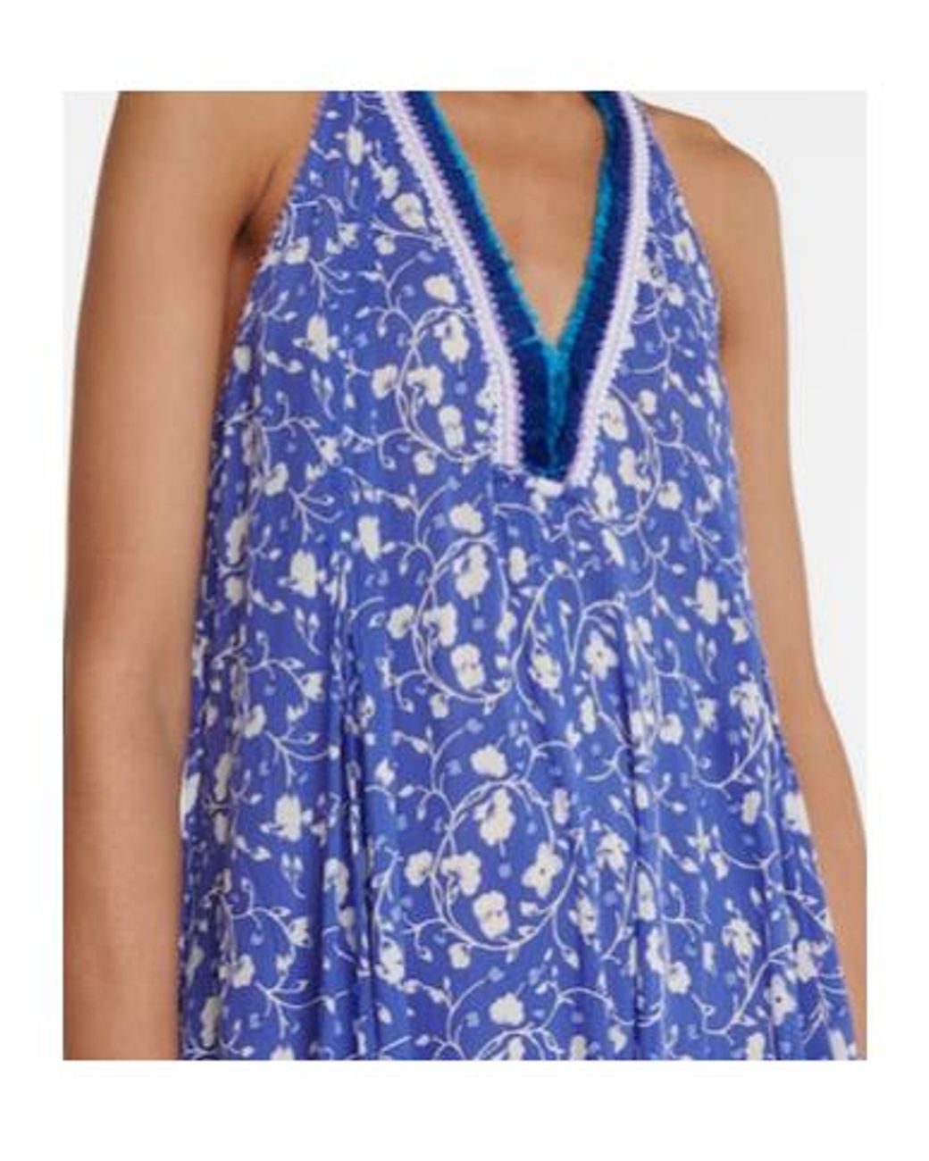 Poupette Blue Nava Floral Maxi Dress