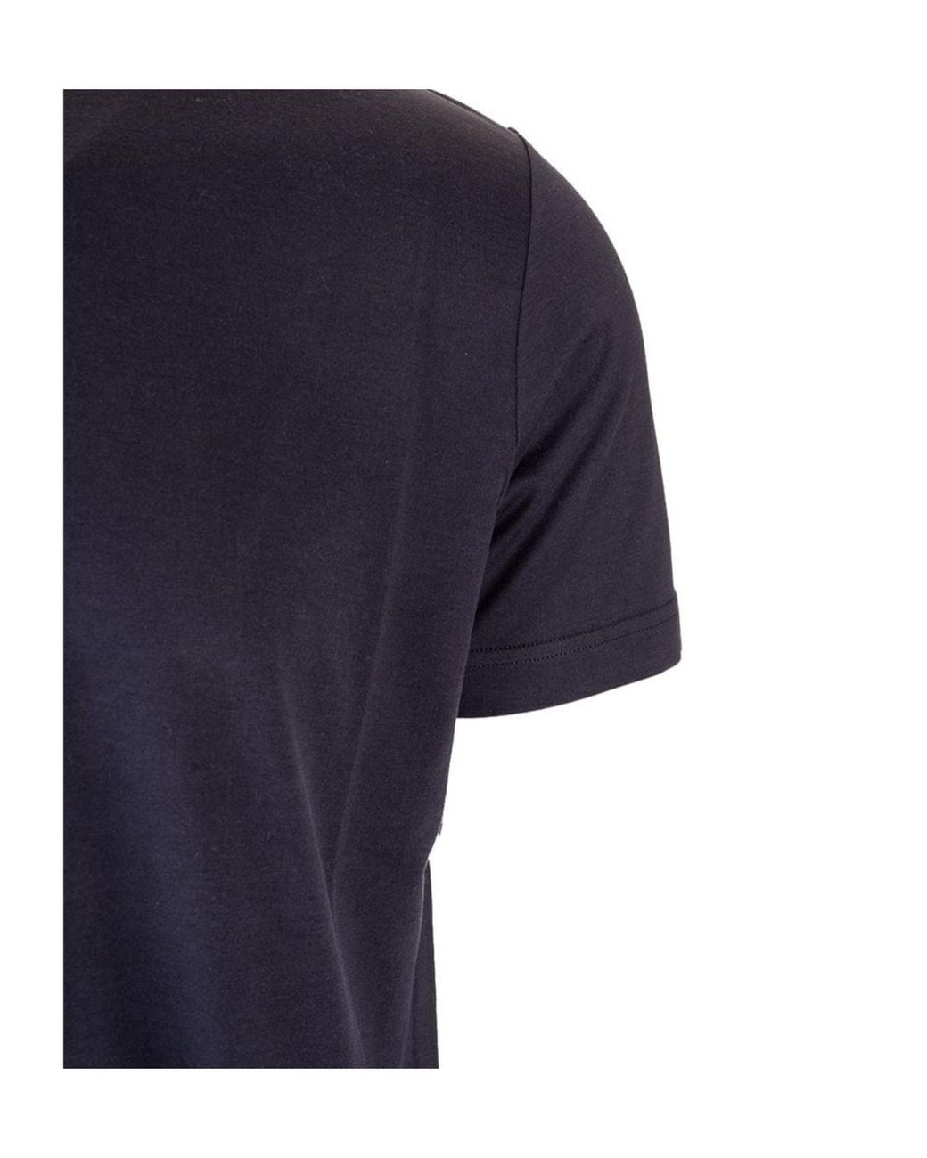 Loro Piana Blue Short-Sleeved Jersey T-Shirt for men