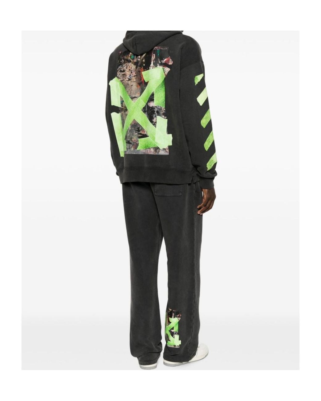 Off-White c/o Virgil Abloh Black Drawstring Straight Leg Pants for men
