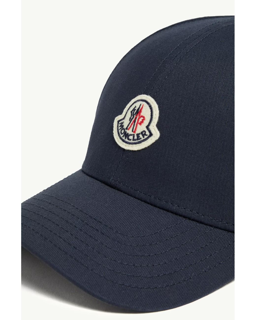 Moncler Blue Logo Detailed Baseball Cap for men