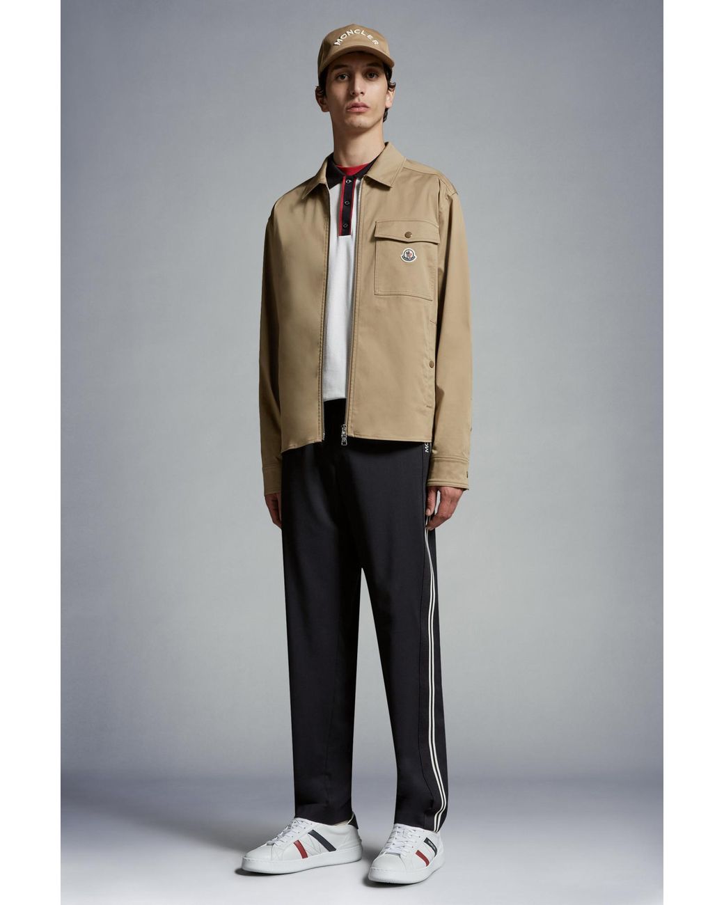 Moncler Blue Gabardine Jogging Trousers for men